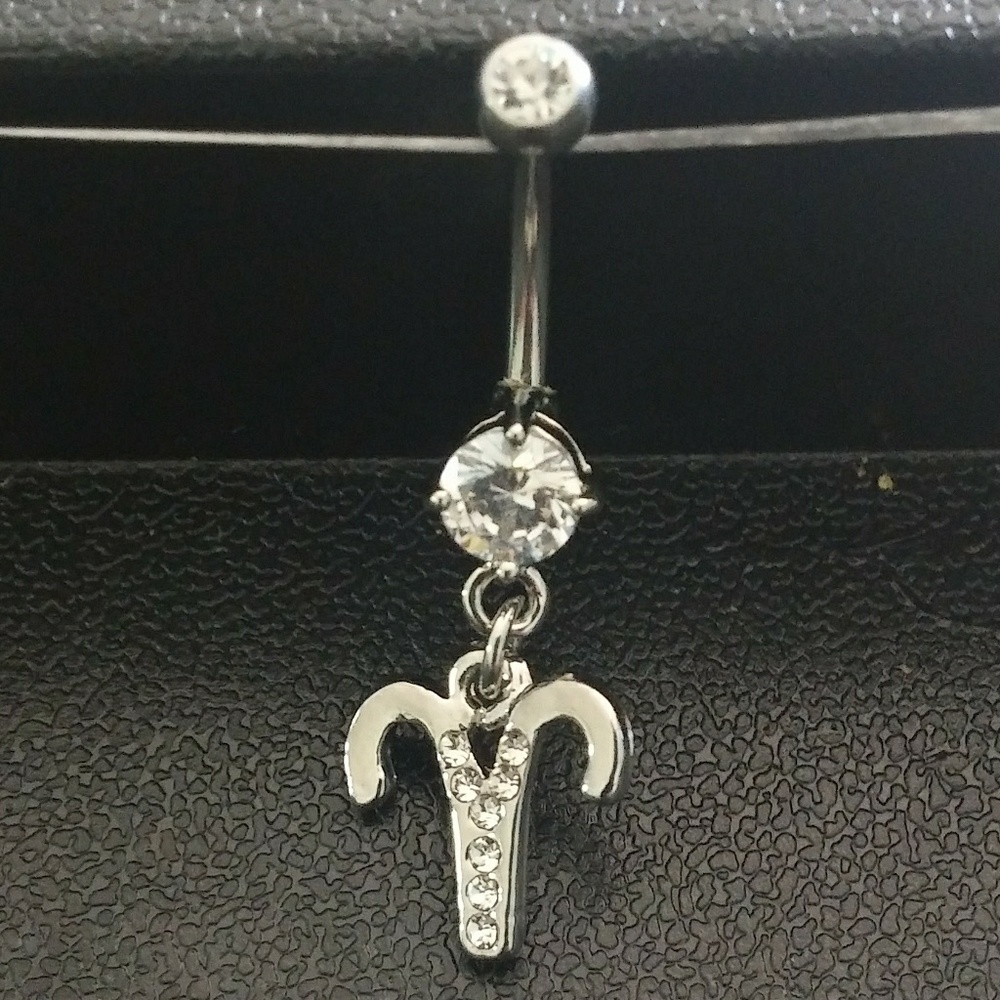 Two Zodiac Sign Belly Button Rings - Picture 6 of 6